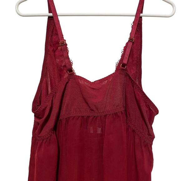 NWT Cacique Red Lace Nightie w/thong - Picture 5 of 10